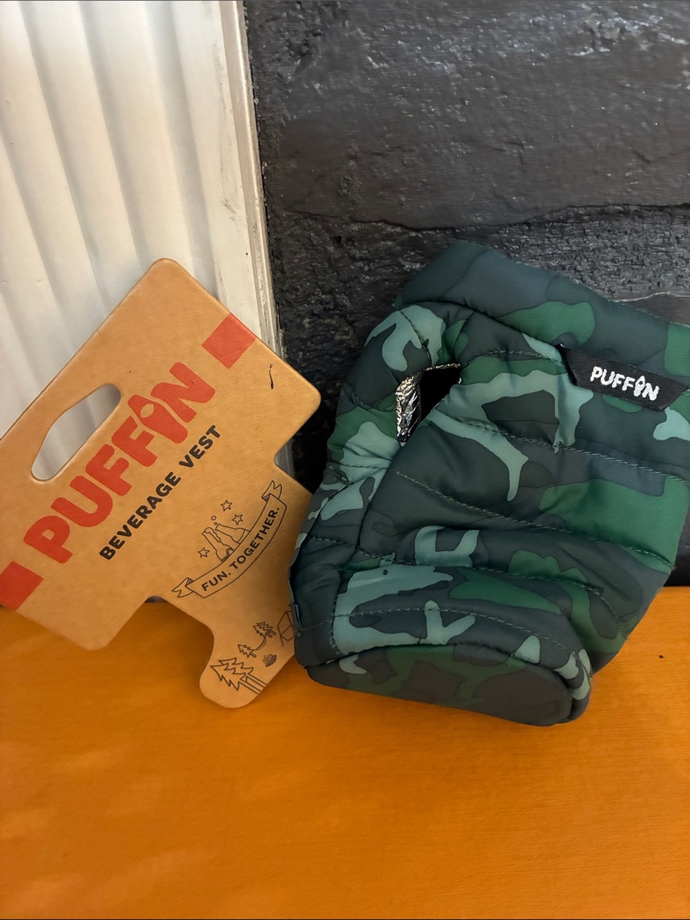 Puffin Green Camouflage Beverage Vest - Men